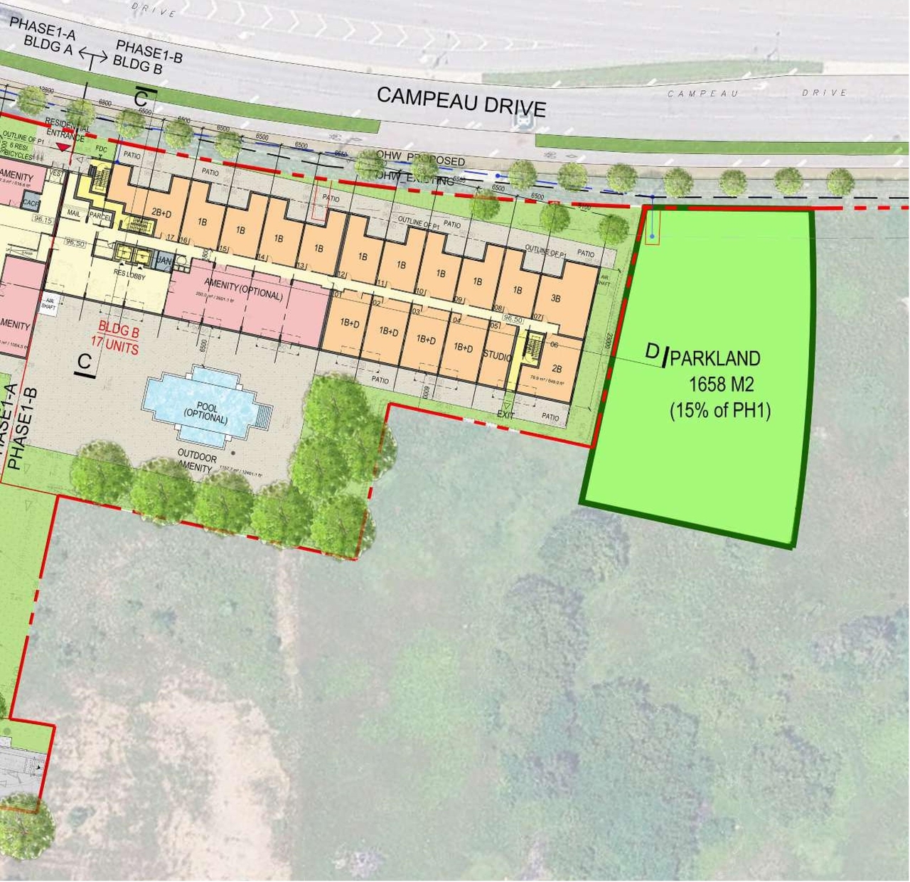 Construction site plan for project from page 49 of the file '2025-07-25 - Urban Design Brief - D07-12-25-0103'