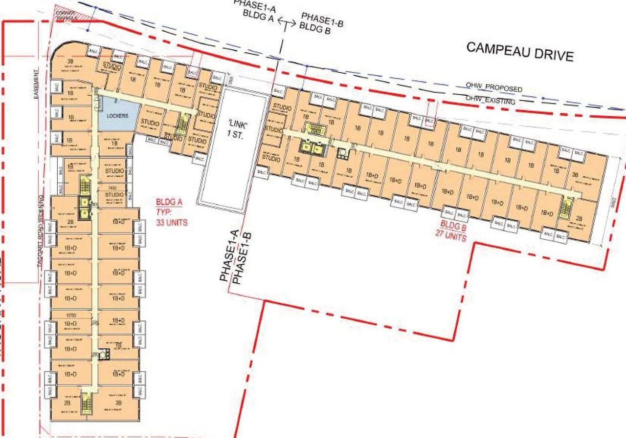 Construction site plan for project from page 50 of the file '2025-07-25 - Urban Design Brief - D07-12-25-0103'