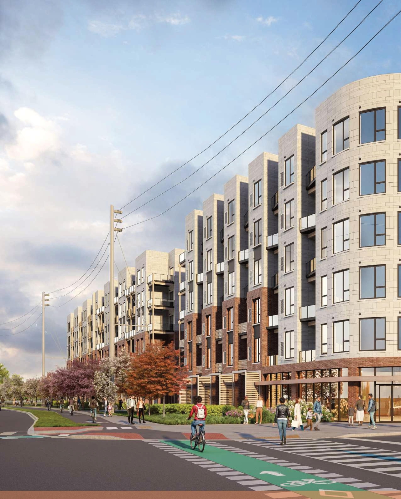 Rendering of building from page 78 of the file '2025-07-25 - Urban Design Brief - D07-12-25-0103'