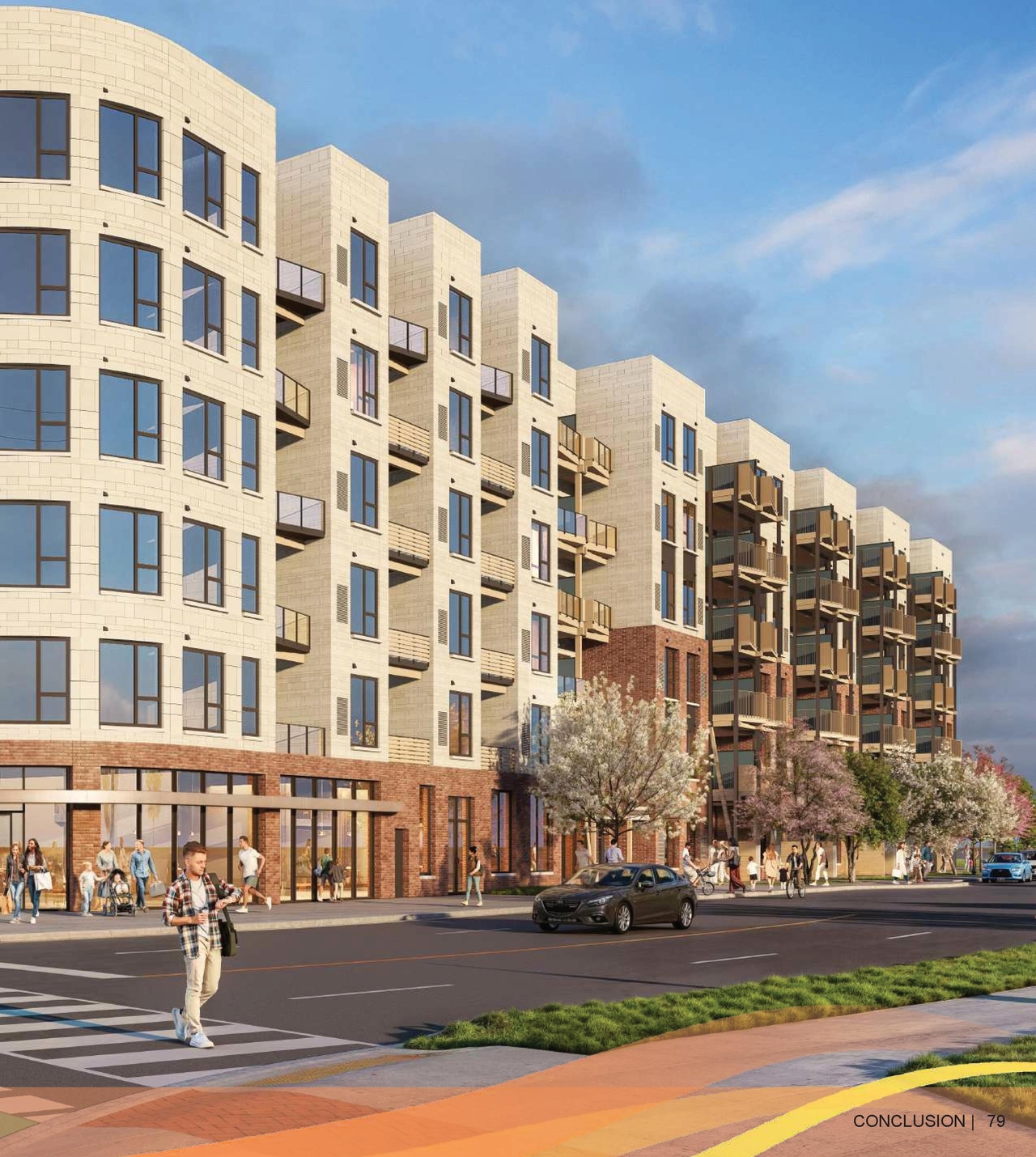 Rendering of building from page 79 of the file '2025-07-25 - Urban Design Brief - D07-12-25-0103'