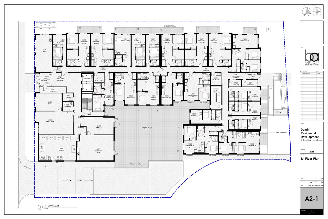 Floor plan for project from page 1 of the file '2025-11-07 - 1st Floor Plan --D07-12-25-0106'