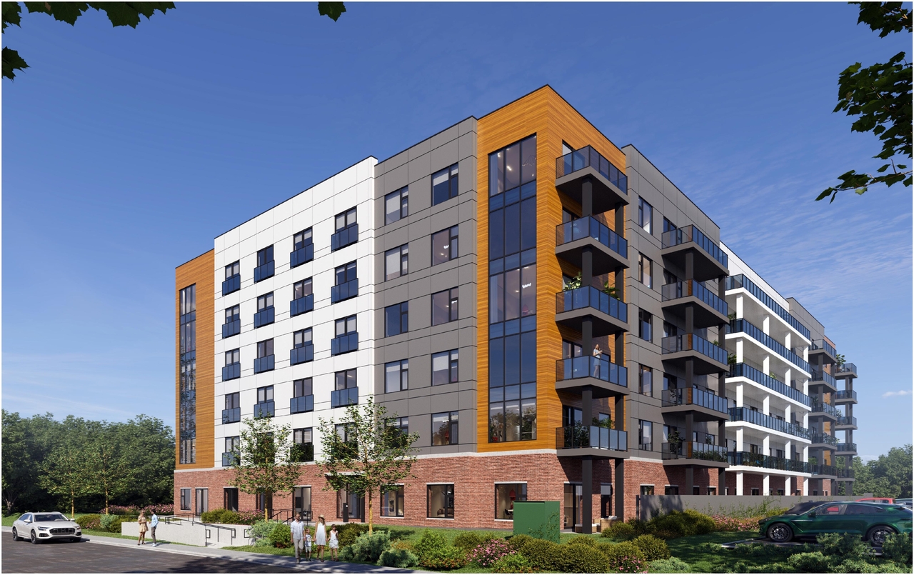 Rendering of building from page 15 of the file '2025-11-07 - Urban Design Review Panel - -D07-12-25-0106'