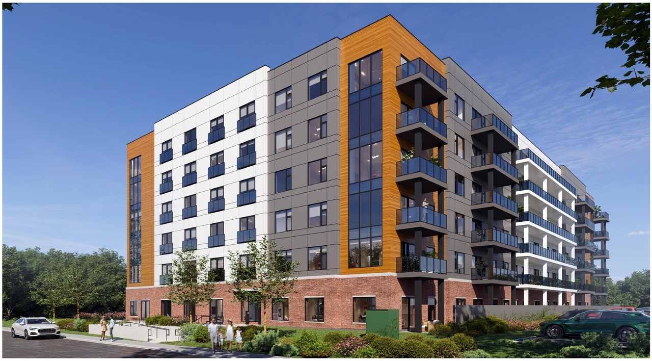 Rendering of building from page 16 of the file '2025-11-07 - Urban Design Review Panel - -D07-12-25-0106'