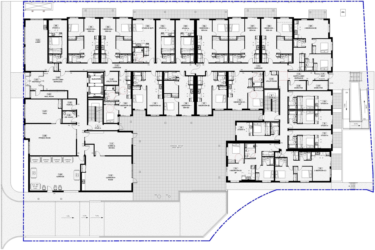 Floor plan for project from page 18 of the file '2025-11-07 - Urban Design Review Panel - -D07-12-25-0106'