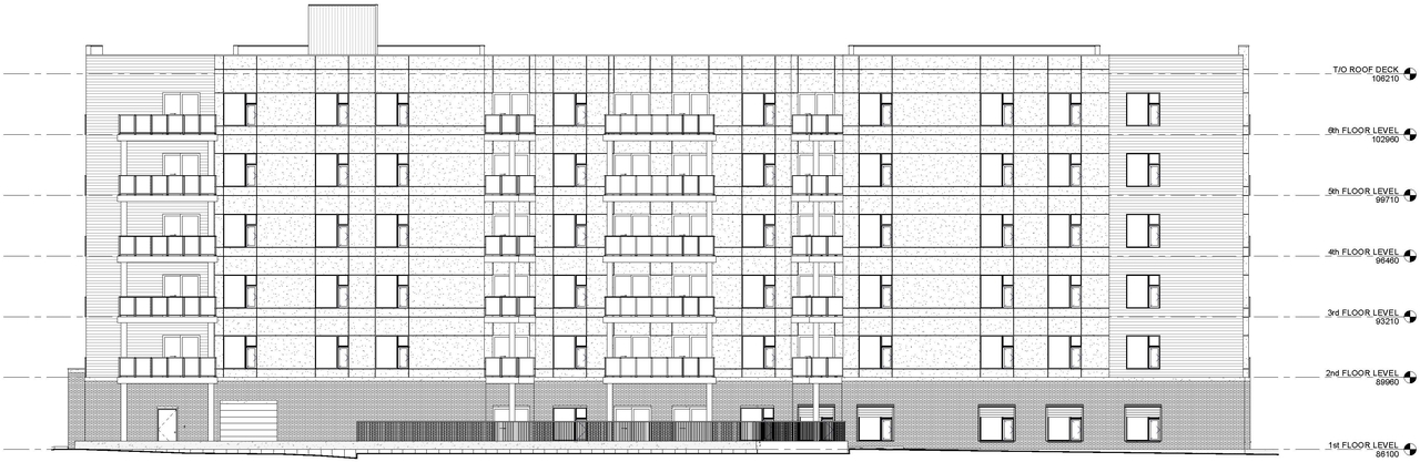 Rendering of building from page 22 of the file '2025-11-07 - Urban Design Review Panel - -D07-12-25-0106'