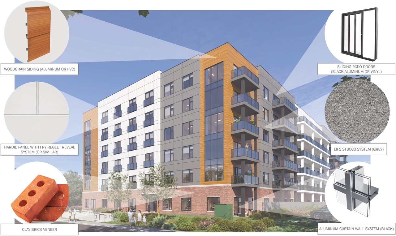 Rendering of building from page 24 of the file '2025-11-07 - Urban Design Review Panel - -D07-12-25-0106'