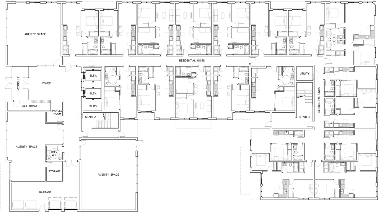 Floor plan for project from page 18 of the file '2025-07-30 - Urban Design Review Panel - D07-12-25-0106'