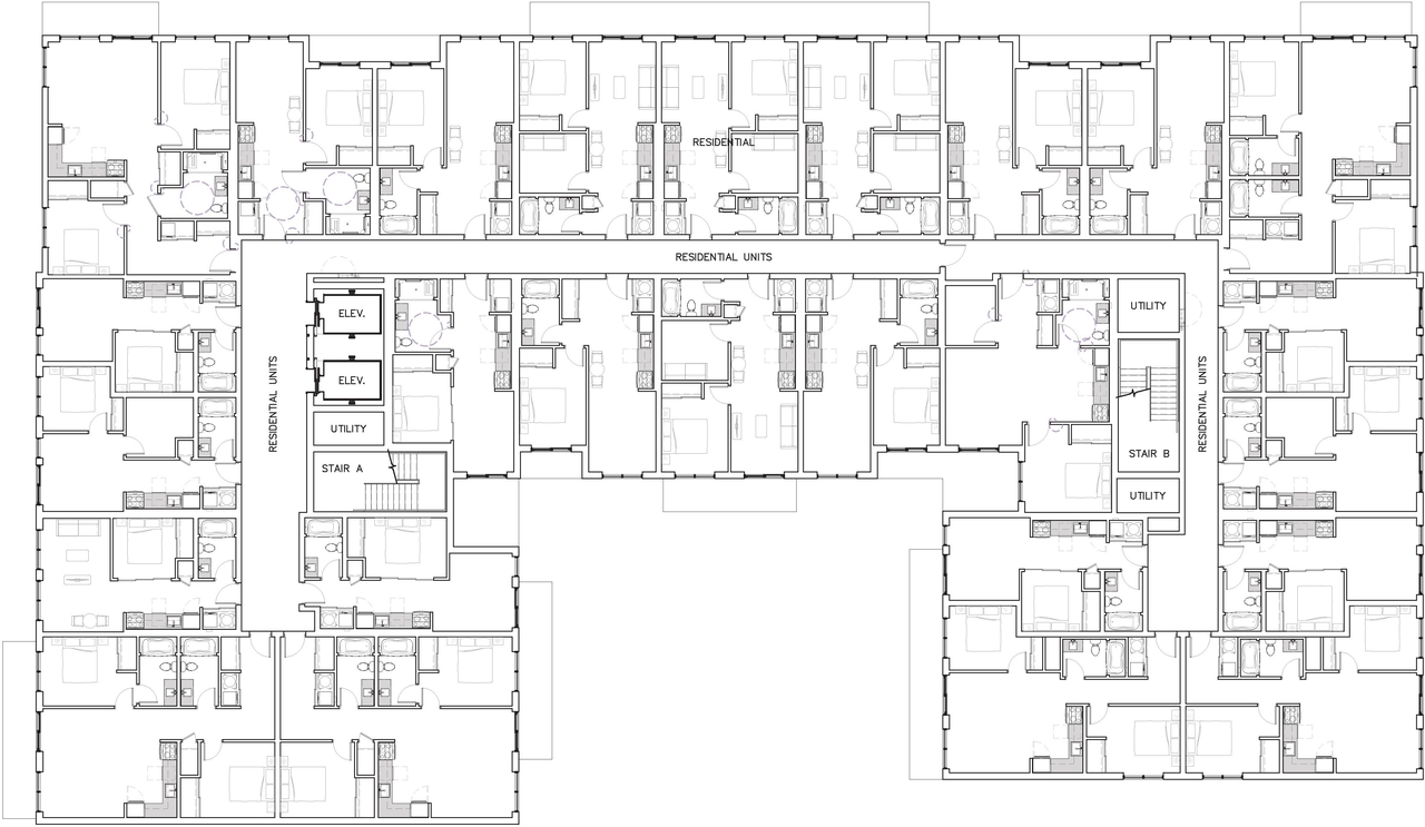 Floor plan for project from page 19 of the file '2025-07-30 - Urban Design Review Panel - D07-12-25-0106'