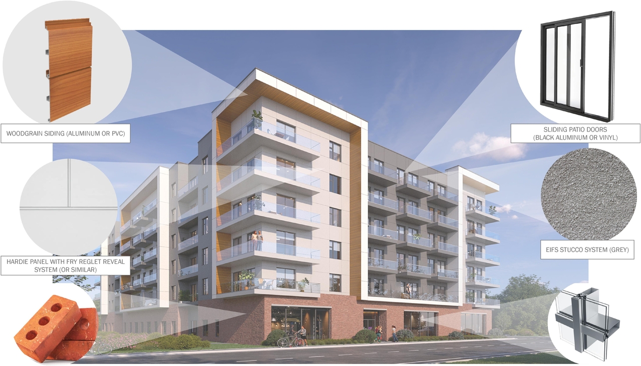 Rendering of building from page 23 of the file '2025-07-30 - Urban Design Review Panel - D07-12-25-0106'