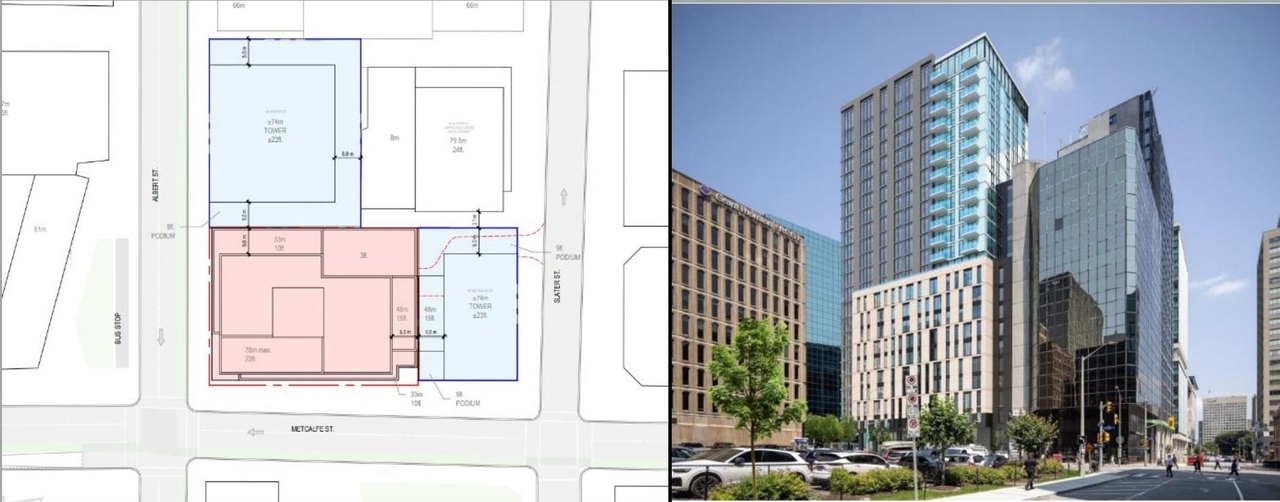 Rendering of building from page 157 of the file '2025-08-06 - Urban Design Review Panel Report - D07-12-25-0112'