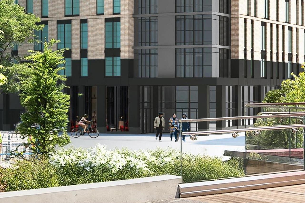 Rendering of building from page 34 of the file '2025-08-06 - Urban Design Review Panel Report - D07-12-25-0112'