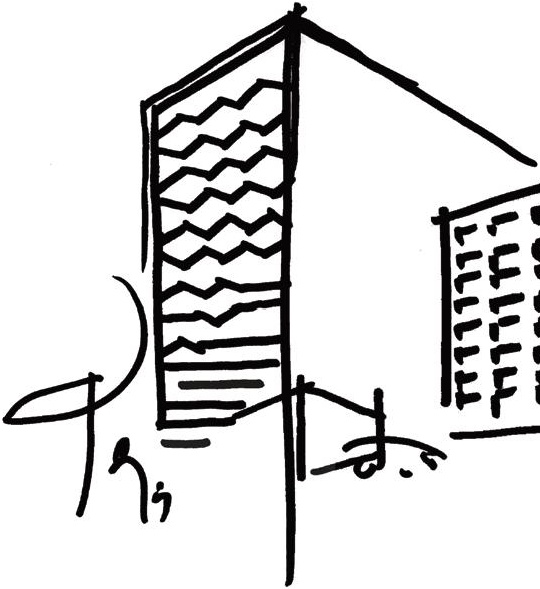 Rendering of building from page 8 of the file '2025-09-02 - Urban Design Review Panel Report - D07-12-25-0121'