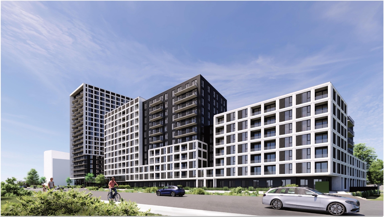 Rendering of building from page 42 of the file '2025-09-02 - Urban Design Review Panel Report - D07-12-25-0121'