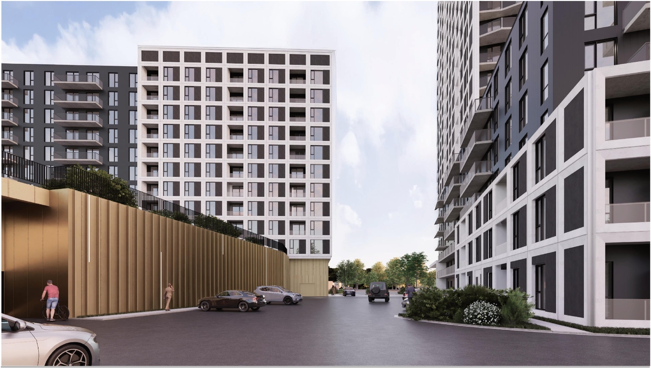 Rendering of building from page 51 of the file '2025-09-02 - Urban Design Review Panel Report - D07-12-25-0121'