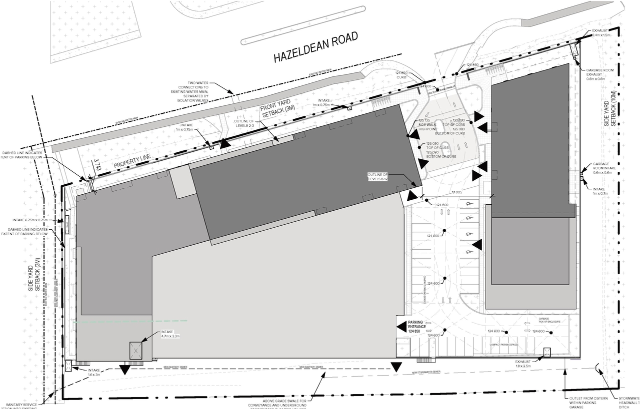 Construction site plan for project from page 83 of the file '2025-09-02 - Urban Design Review Panel Report - D07-12-25-0121'