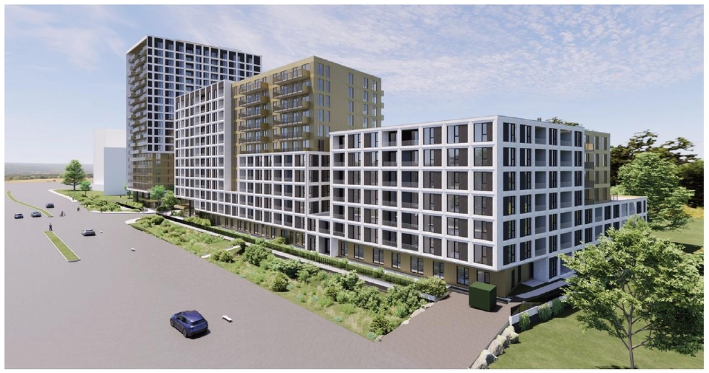 Rendering of building from page 14 of the file '2025-09-02 - Design Brief - D07-12-25-0121'