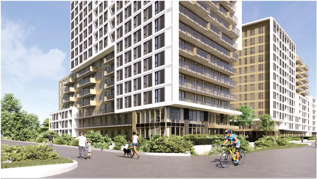 Rendering of building from page 44 of the file '2025-09-02 - Design Brief - D07-12-25-0121'