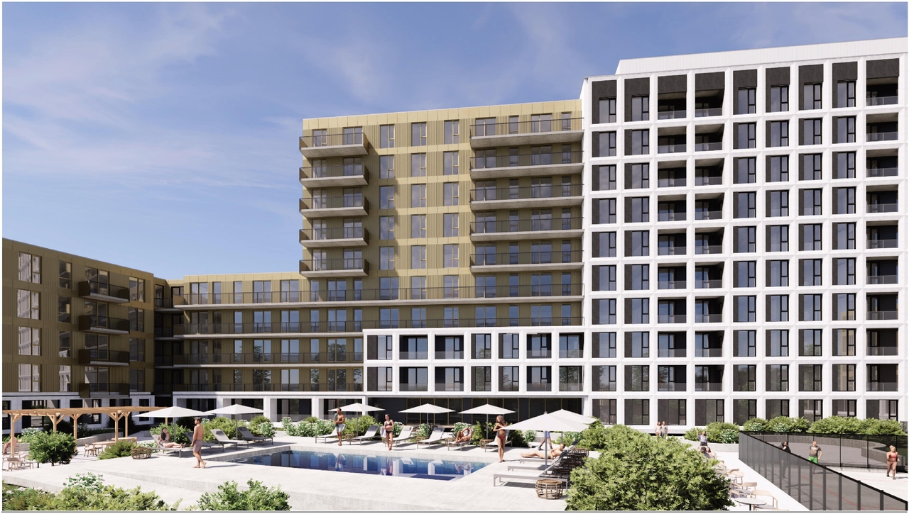 Rendering of building from page 48 of the file '2025-09-02 - Design Brief - D07-12-25-0121'