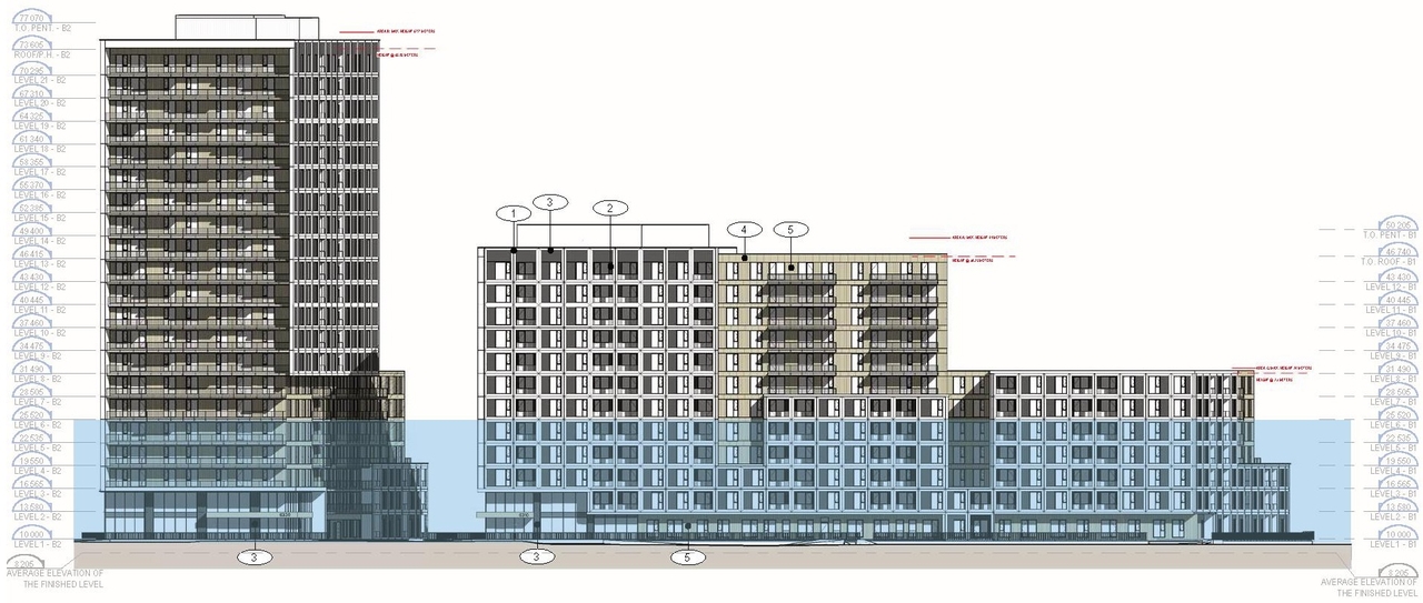 Rendering of building from page 53 of the file '2025-09-02 - Design Brief - D07-12-25-0121'