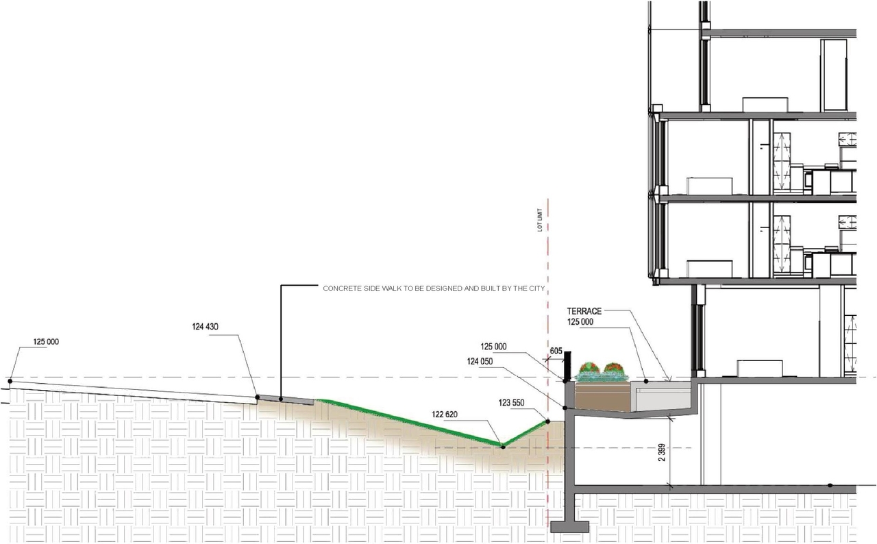 Construction site plan for project from page 76 of the file '2025-09-02 - Design Brief - D07-12-25-0121'