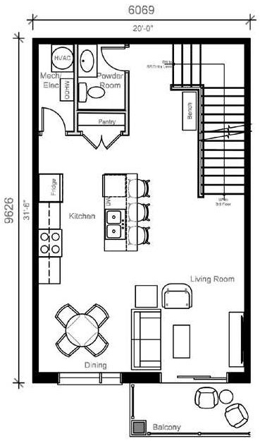 Floor plan for project from page 20 of the file '2025-09-11 - Urban Design Brief - D07-12-25-0125'