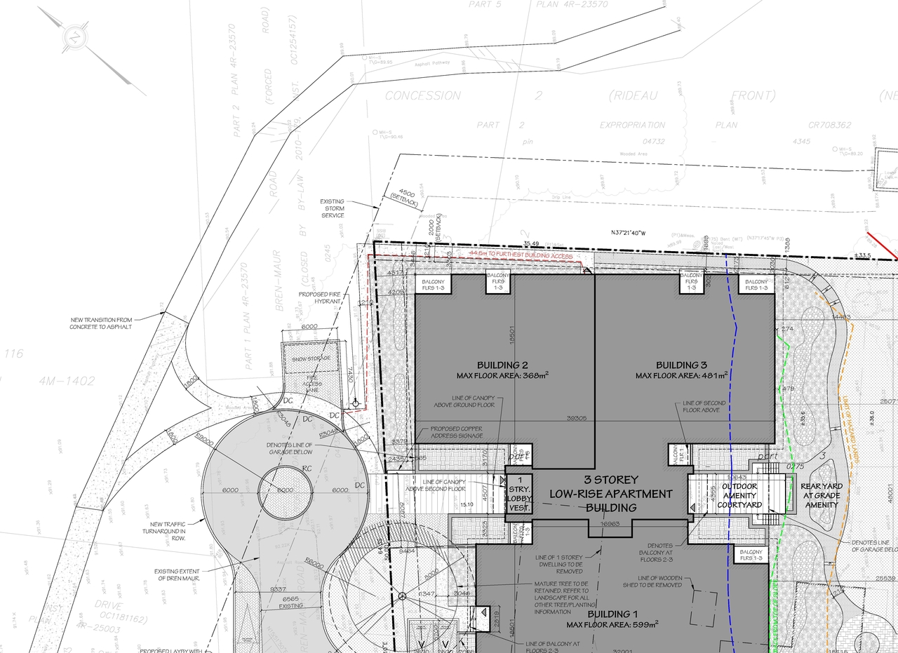 Construction site plan for project from page 24 of the file '2025-11-03 - Design Brief - D07-12-25-0142'