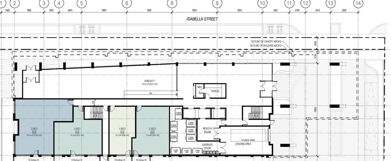 Construction site plan for project from page 21 of the file '2026-02-05 - Urban Design Brief - D07-12-26-0009'
