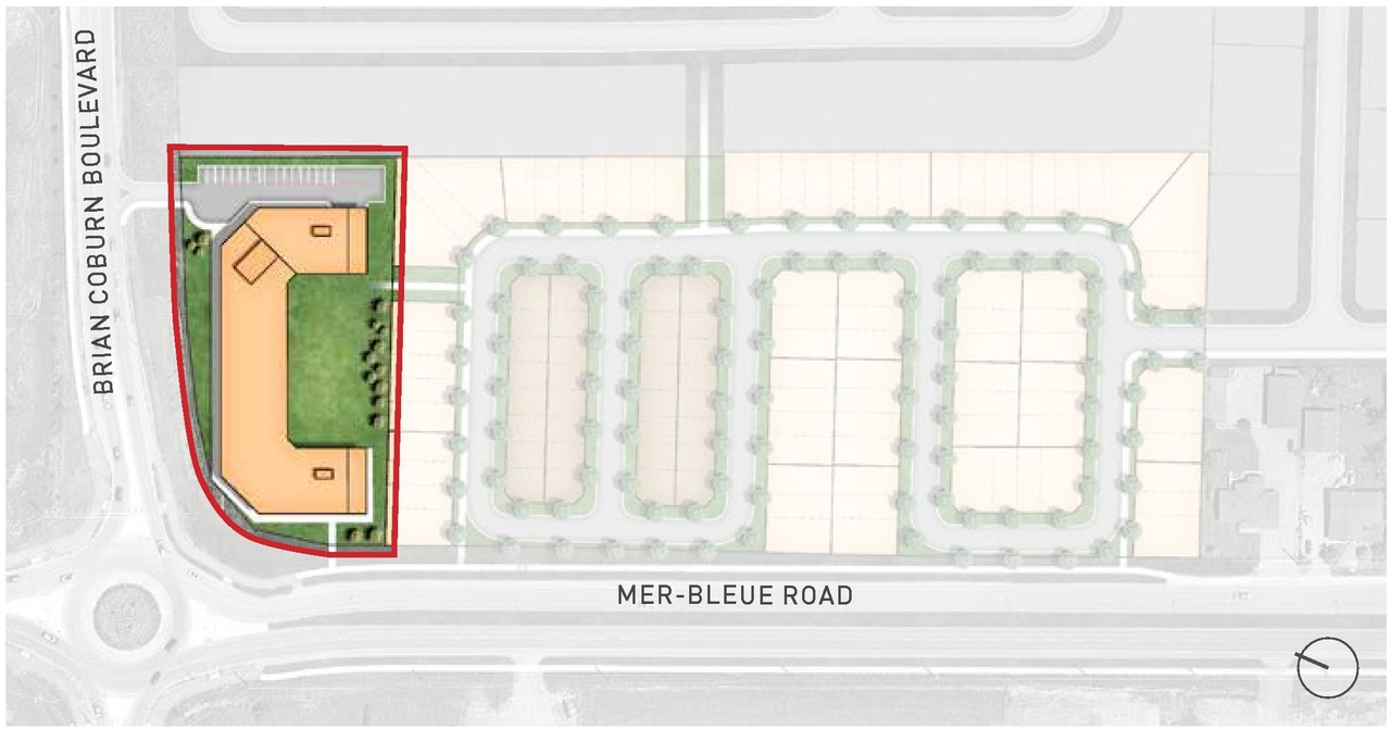 Construction site plan for project from page 14 of the file '2021-04-15 - Urban Design Brief - D07-16-21-0001'