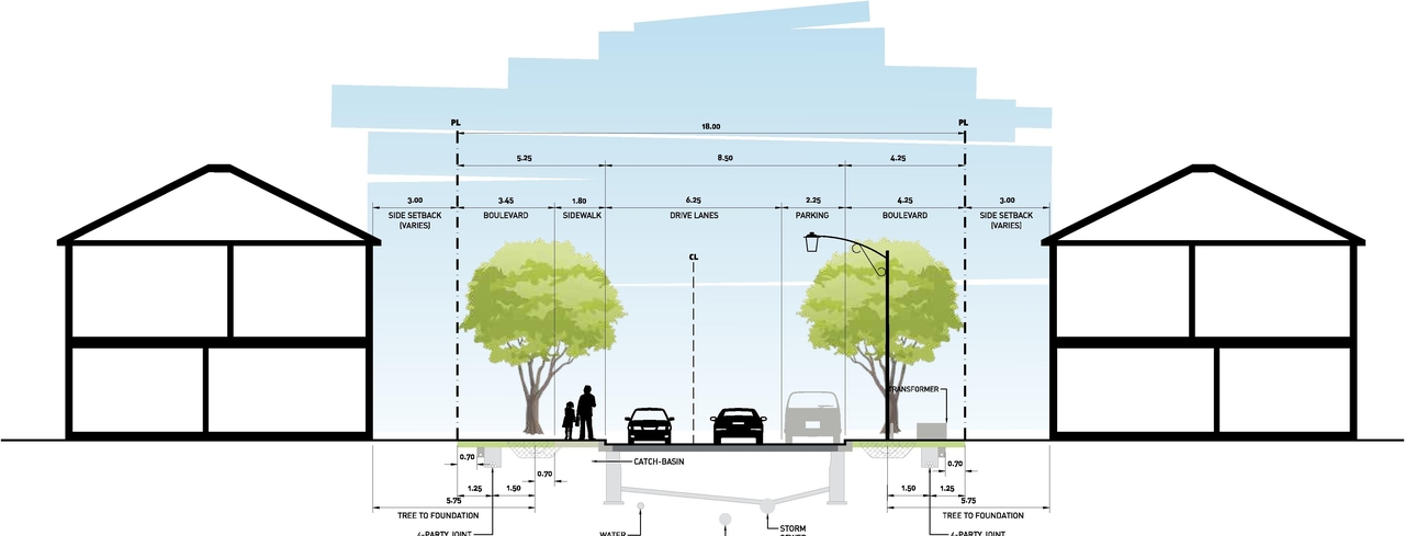 Construction site plan for project from page 18 of the file '2021-04-15 - Urban Design Brief - D07-16-21-0001'