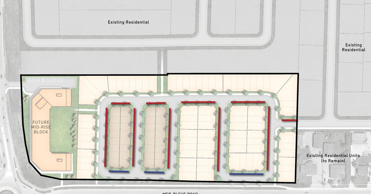 Construction site plan for project from page 23 of the file '2021-04-15 - Urban Design Brief - D07-16-21-0001'