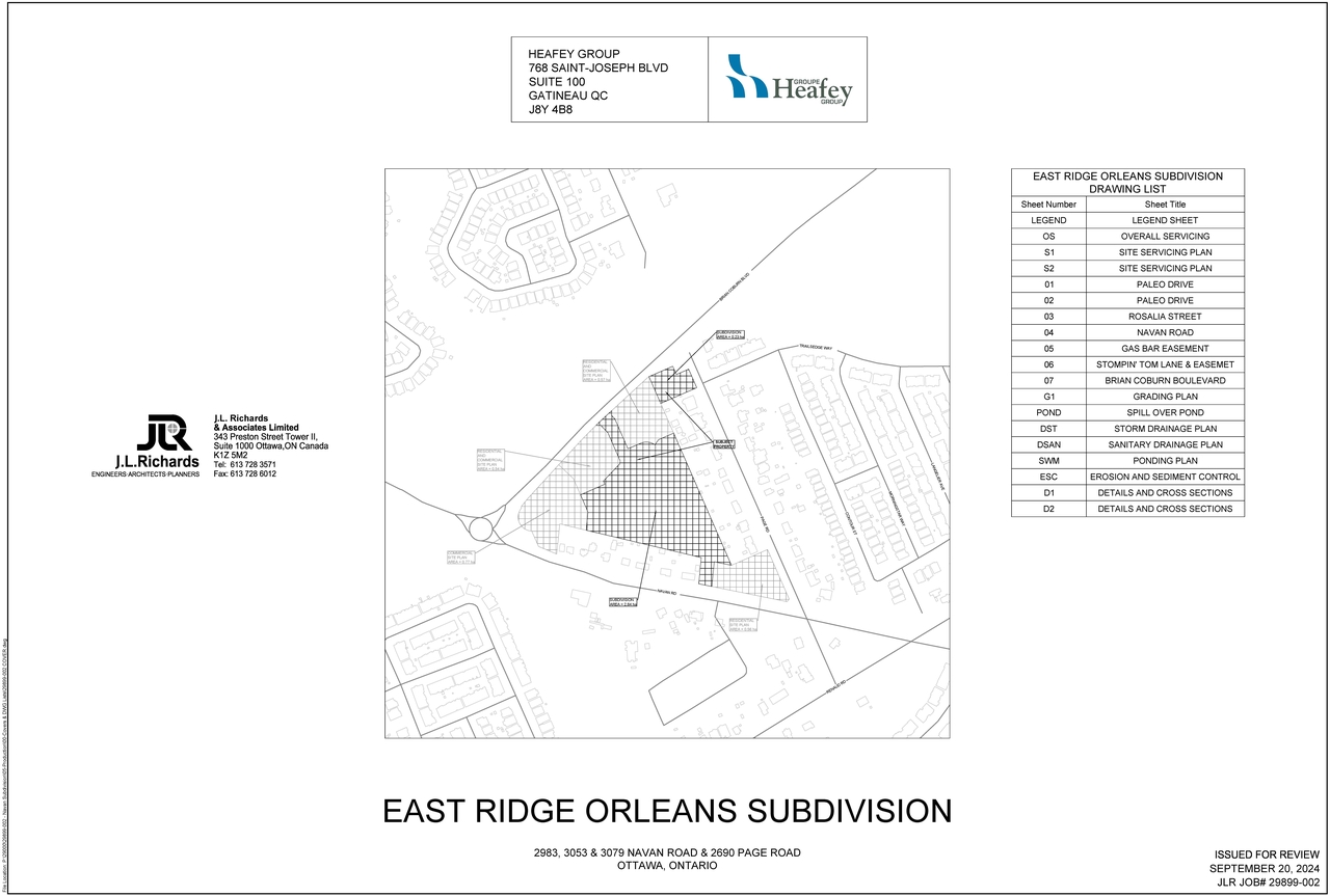 Construction site plan for project from page 1 of the file '2024-09-23 - Subdivision Design Drawings - D07-16-21-0027'