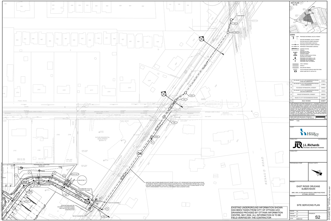 Construction site plan for project from page 5 of the file '2024-09-23 - Subdivision Design Drawings - D07-16-21-0027'