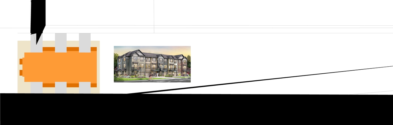 Rendering of building from page 9 of the file '2022-04-27 - Urban Design Brief (6) - D07-16-21-0032'