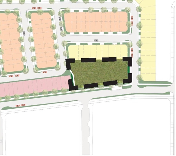 Construction site plan for project from page 38 of the file '2023-01-13 - Urban Design Brief - D07-16-22-0008'