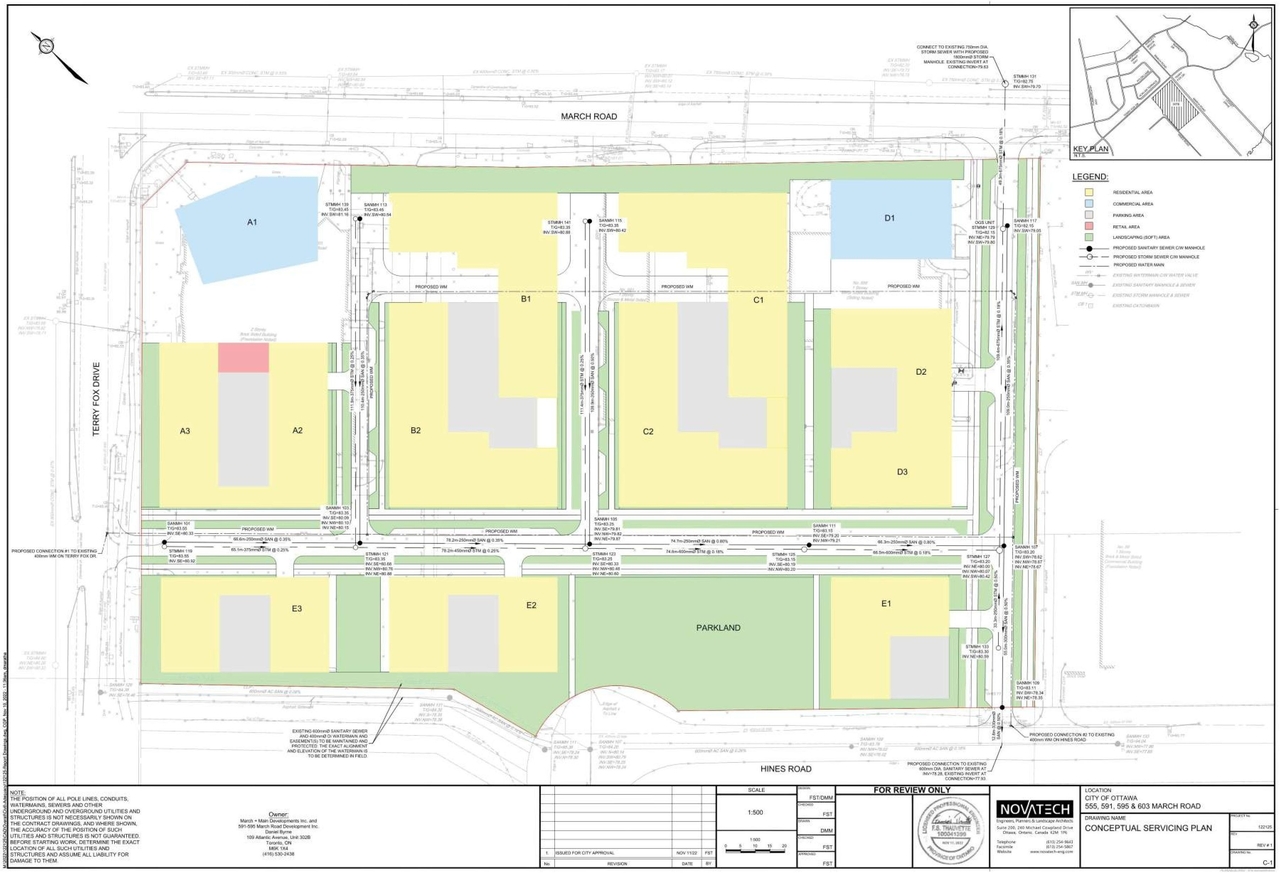 Construction site plan for project from page 26 of the file '2023-12-21 - Urban Design Brief - D07-16-23-0020'