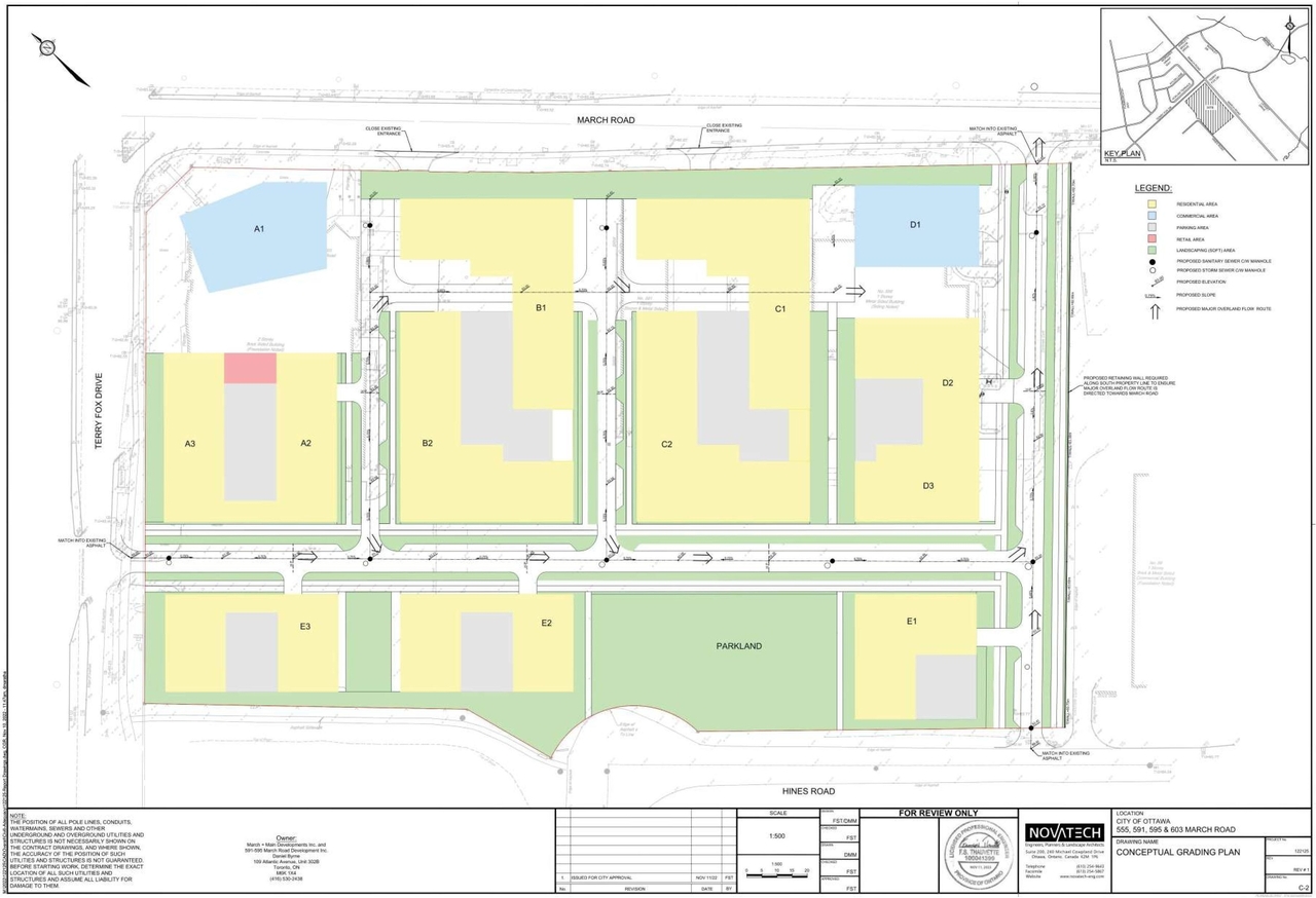 Construction site plan for project from page 27 of the file '2023-12-21 - Urban Design Brief - D07-16-23-0020'