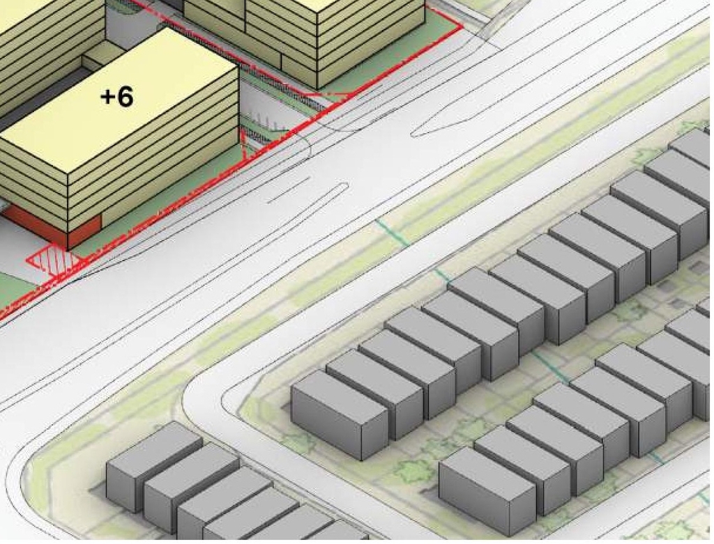 Construction site plan for project from page 30 of the file '2023-12-21 - Urban Design Brief - D07-16-23-0020'
