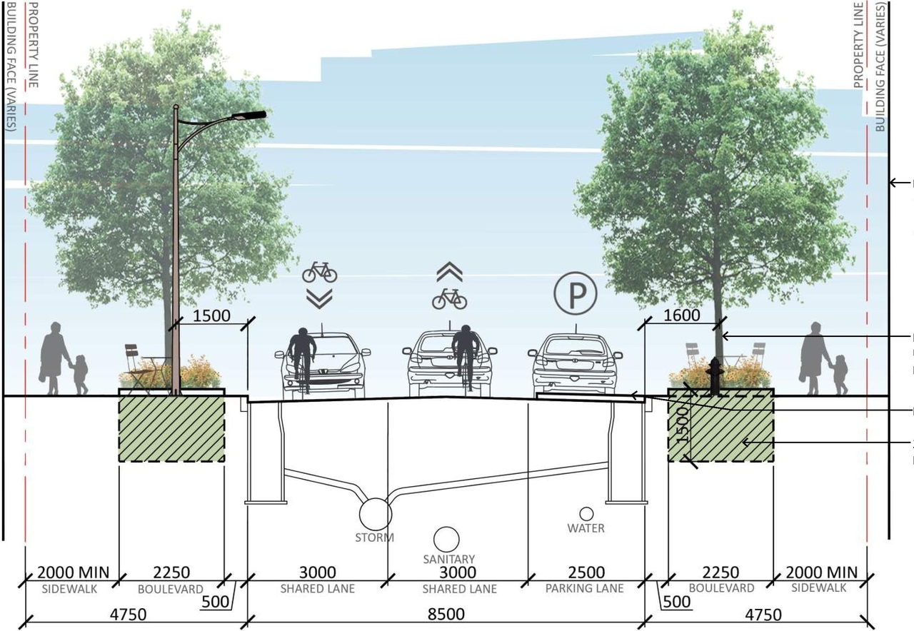 Construction site plan for project from page 37 of the file '2023-12-21 - Urban Design Brief - D07-16-23-0020'