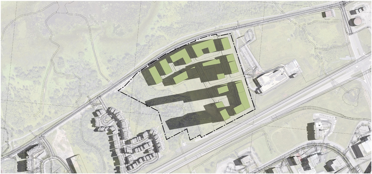 Construction site plan for project from page 25 of the file '2023-12-27 - Petries Landing III Design Brief - D07-16-23-0021'