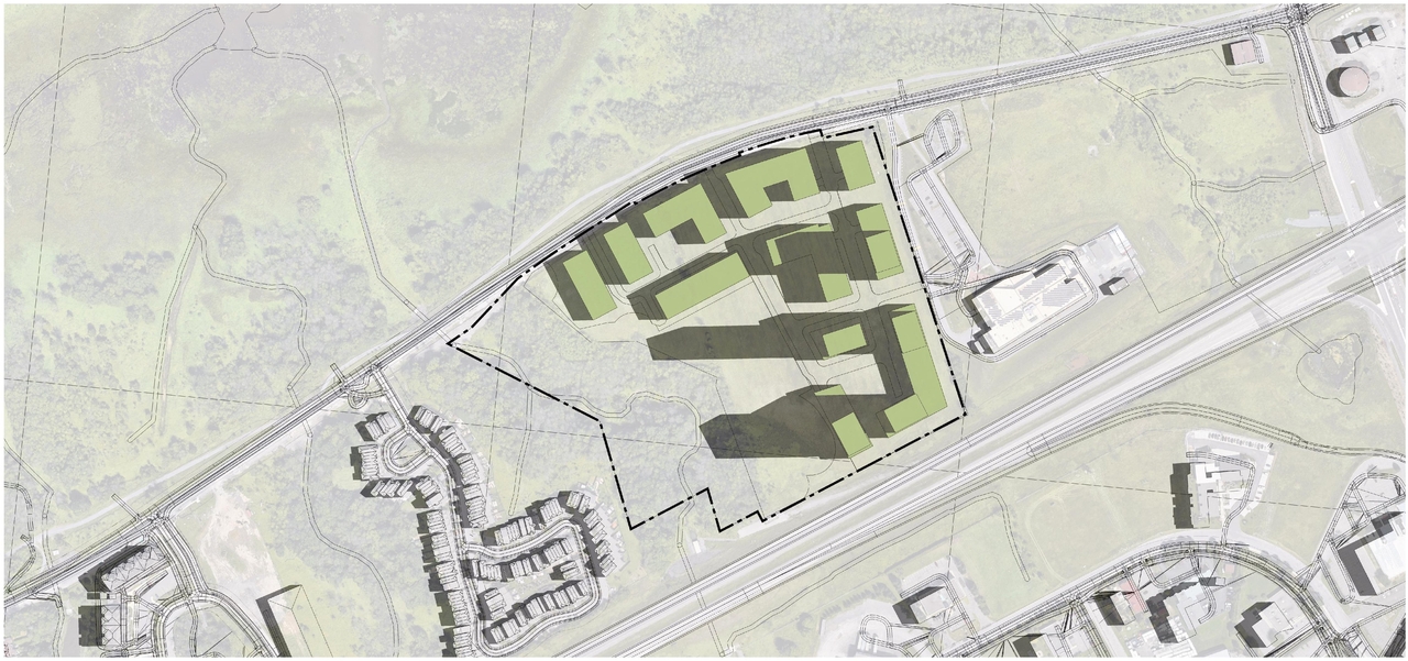 Construction site plan for project from page 26 of the file '2023-12-27 - Petries Landing III Design Brief - D07-16-23-0021'