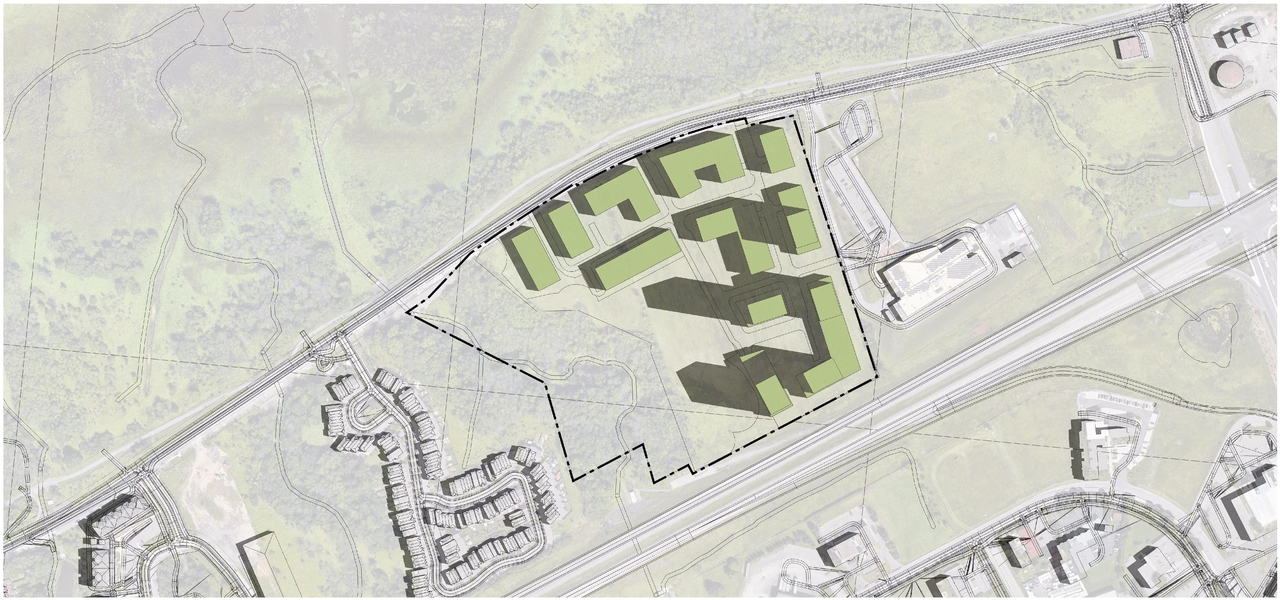 Construction site plan for project from page 27 of the file '2023-12-27 - Petries Landing III Design Brief - D07-16-23-0021'