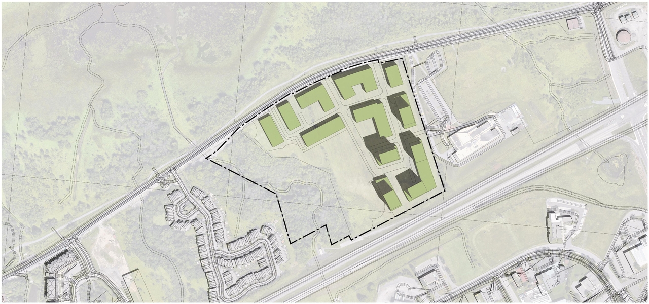 Construction site plan for project from page 29 of the file '2023-12-27 - Petries Landing III Design Brief - D07-16-23-0021'
