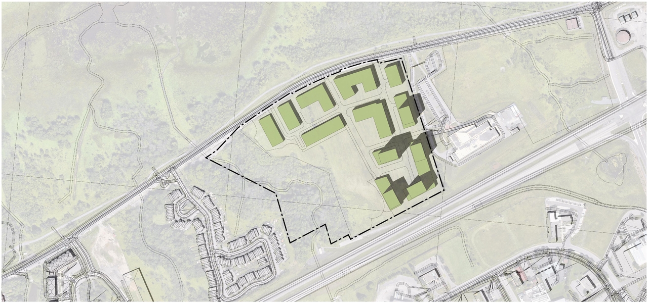 Construction site plan for project from page 31 of the file '2023-12-27 - Petries Landing III Design Brief - D07-16-23-0021'