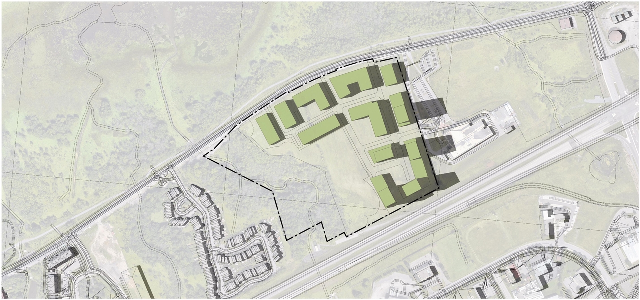 Construction site plan for project from page 33 of the file '2023-12-27 - Petries Landing III Design Brief - D07-16-23-0021'