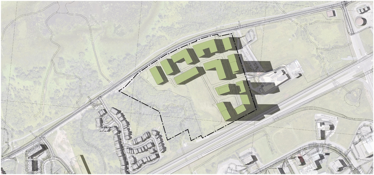 Construction site plan for project from page 34 of the file '2023-12-27 - Petries Landing III Design Brief - D07-16-23-0021'