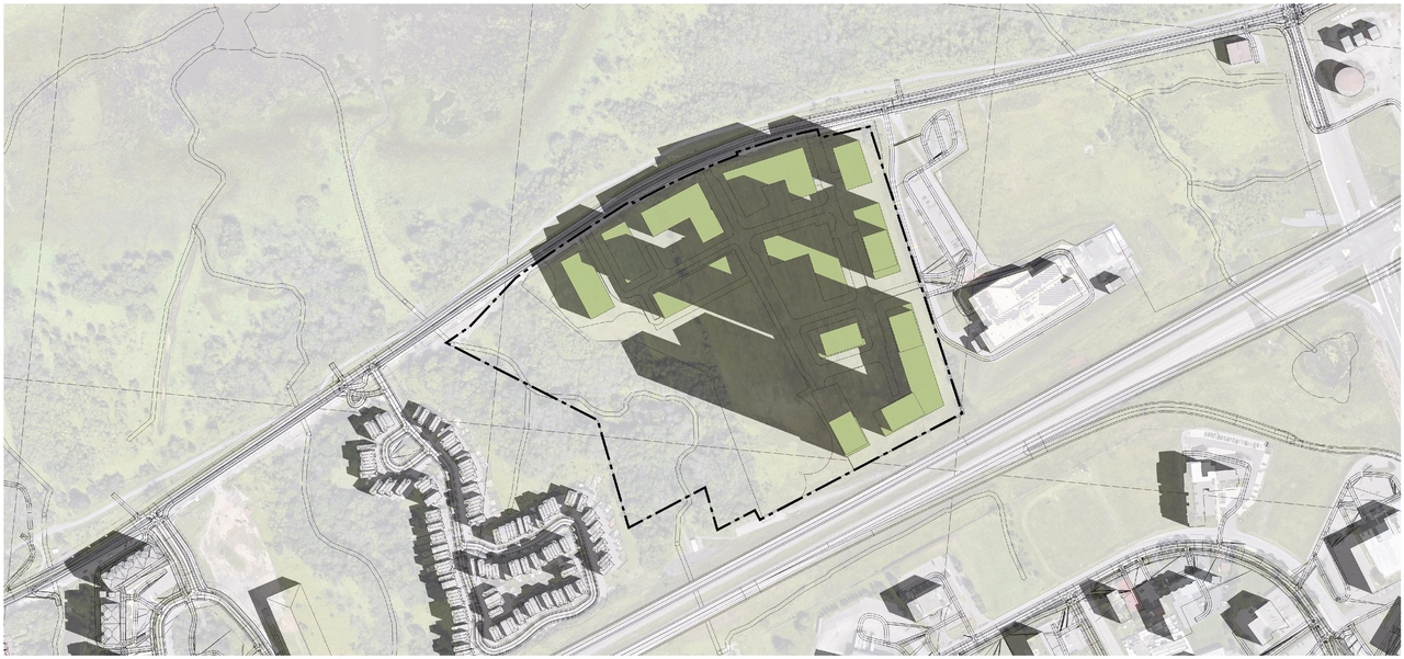 Construction site plan for project from page 38 of the file '2023-12-27 - Petries Landing III Design Brief - D07-16-23-0021'