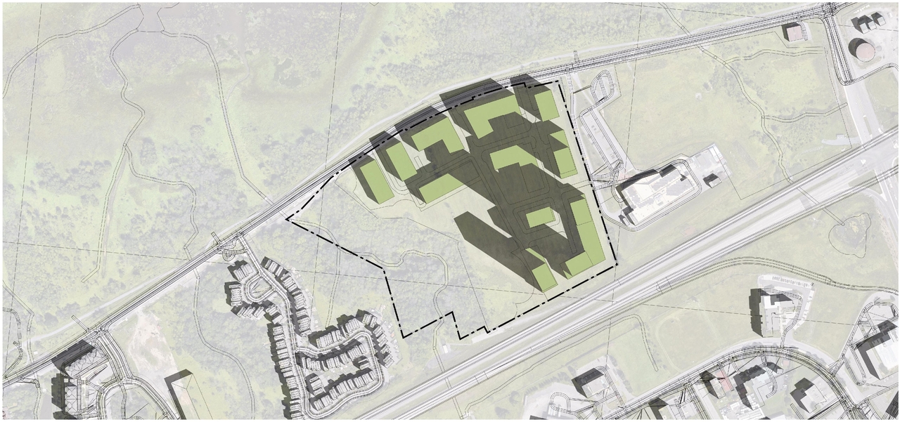 Construction site plan for project from page 39 of the file '2023-12-27 - Petries Landing III Design Brief - D07-16-23-0021'