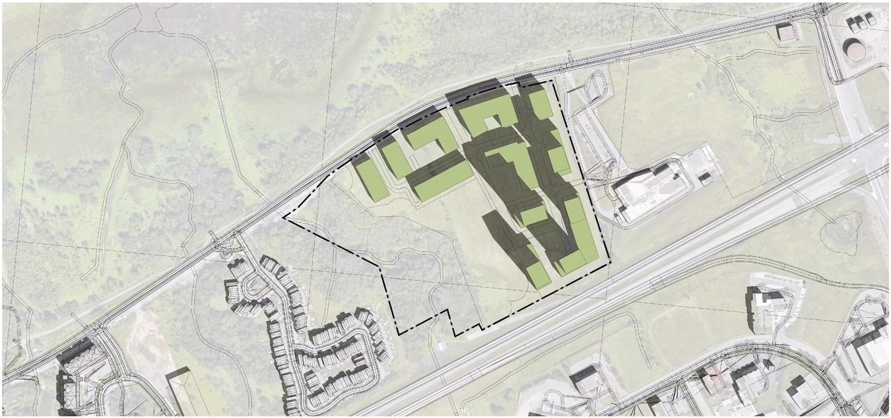 Construction site plan for project from page 40 of the file '2023-12-27 - Petries Landing III Design Brief - D07-16-23-0021'