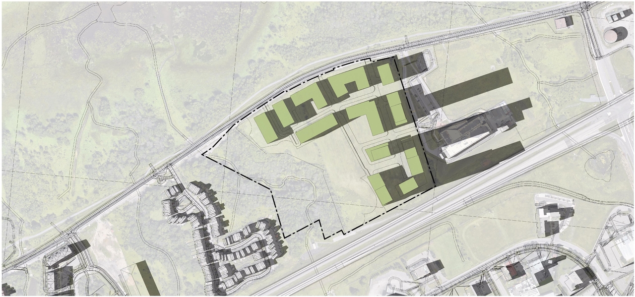 Construction site plan for project from page 46 of the file '2023-12-27 - Petries Landing III Design Brief - D07-16-23-0021'