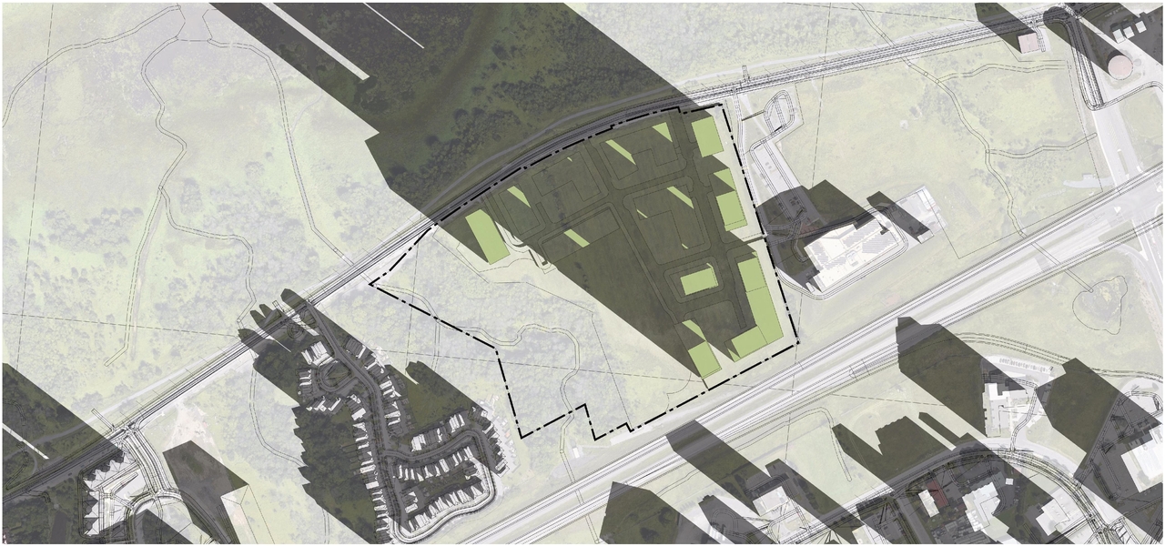 Construction site plan for project from page 48 of the file '2023-12-27 - Petries Landing III Design Brief - D07-16-23-0021'